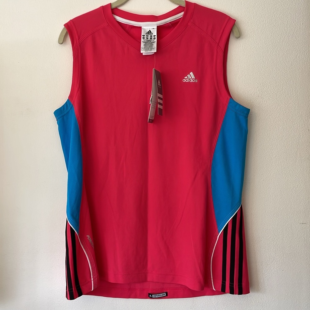 NWT Adidas Sleeveless Pink Workout Tank Large